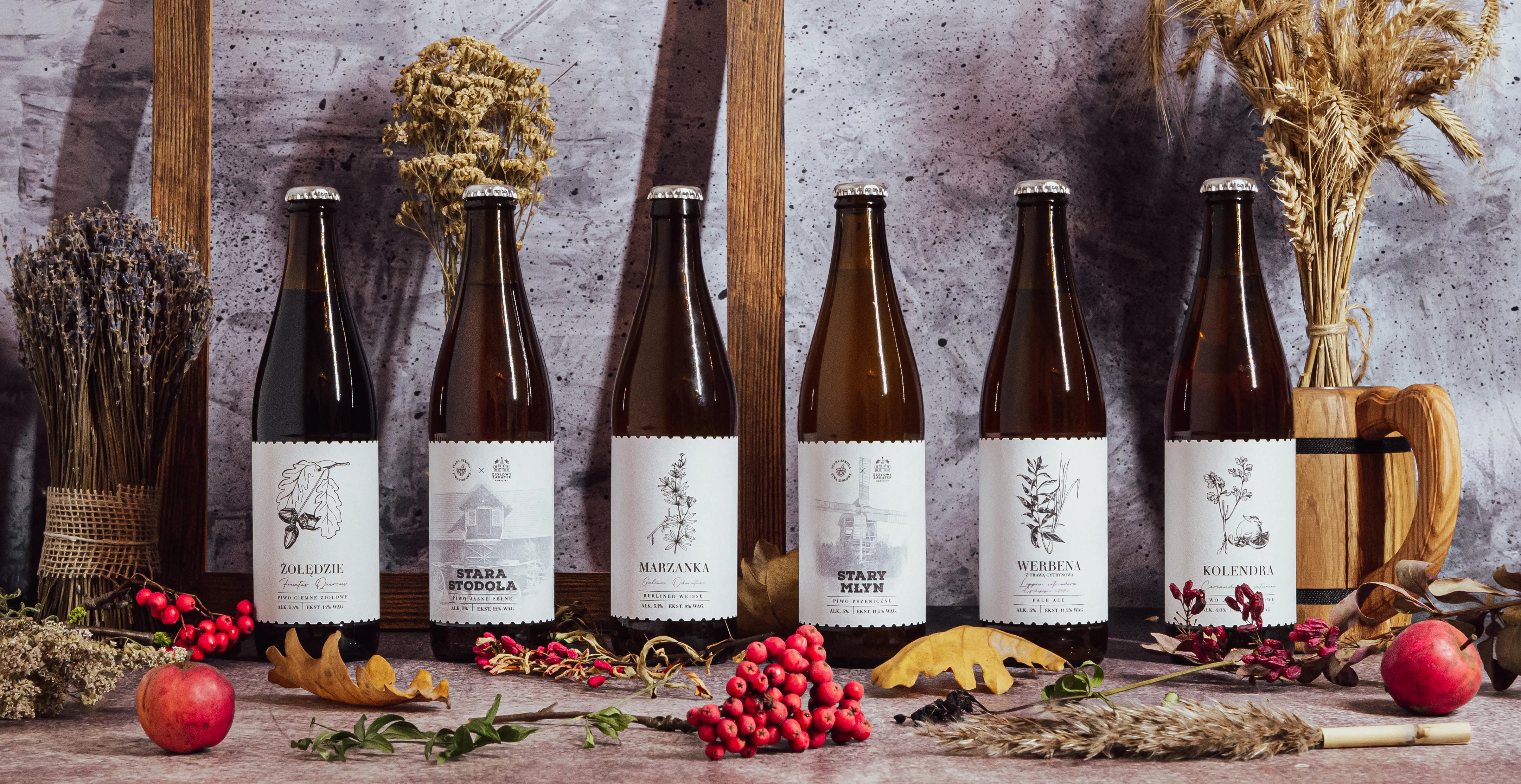 Herbs drying in brewery